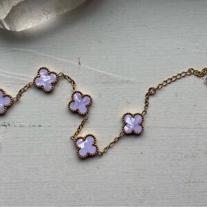 18K GP lilac Clover bracelet